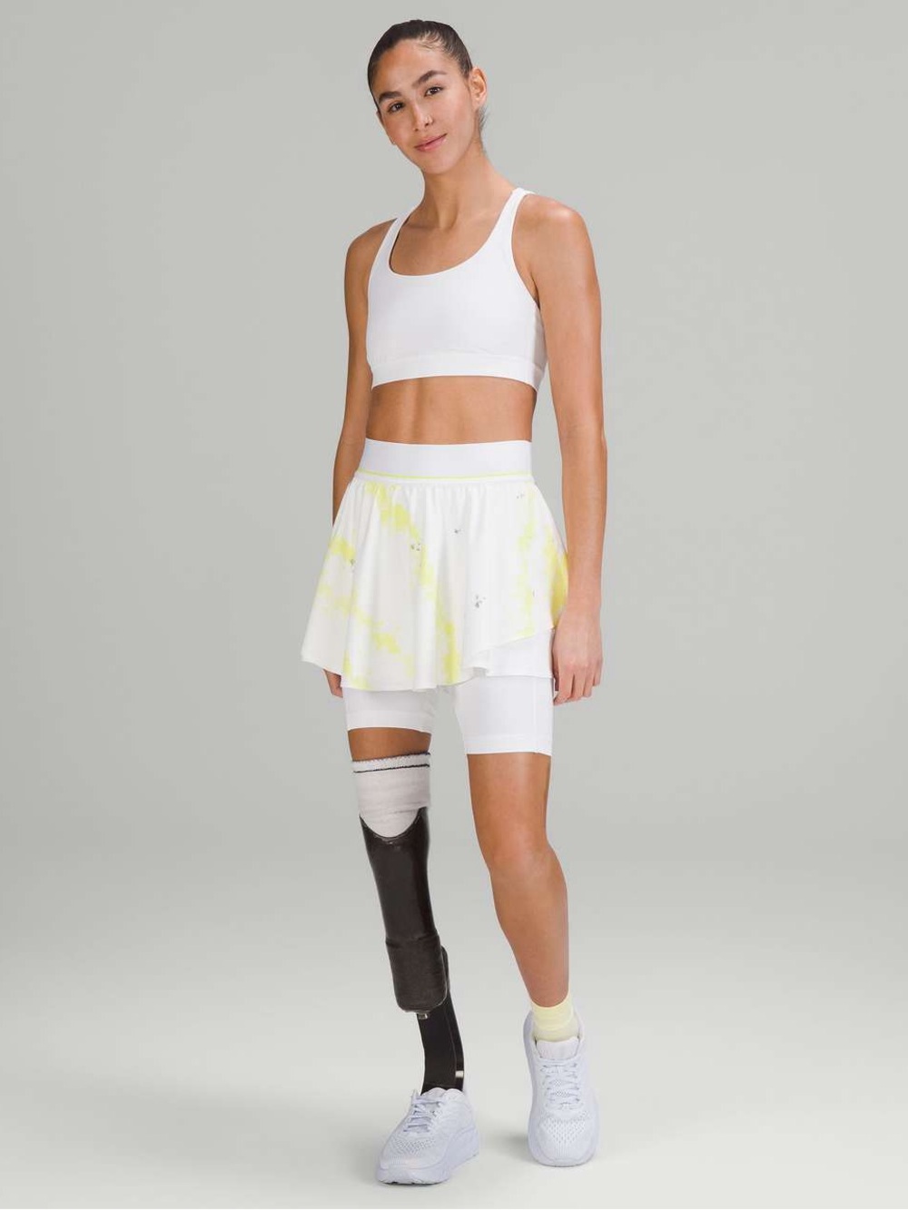 060. Lululemon Court Rival HR Skirt Extended Liner Cross Court Wash Elec lemon 2